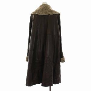 FENDI レザーコート ロング ジップアップ アウター 40 L ブラウン