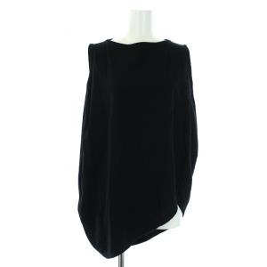 20SS ハイツイスト天竺 Side Drape タンクトップ Tシャツ カットソー ノースリーブ 38 M 黒 ブラック