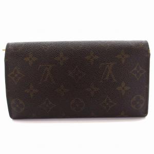 LOUIS VUITTON モノグラム ポシェット ポルトモネクレディ 長財布 二つ折り ウォレット 茶 ブラウン M61725