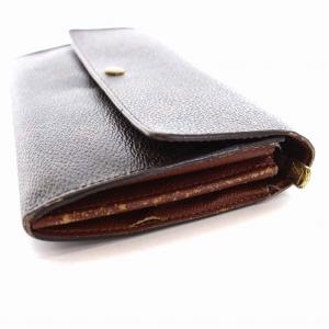 LOUIS VUITTON モノグラム ポシェット ポルトモネクレディ 長財布 二つ折り ウォレット 茶 ブラウン M61725