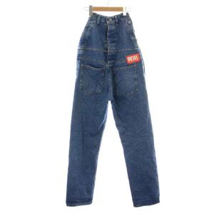 DIESEL GMPT01 デニムパンツ ジーンズ オーバーオール ボタンフライ USED加工 M 紺 ネイビー