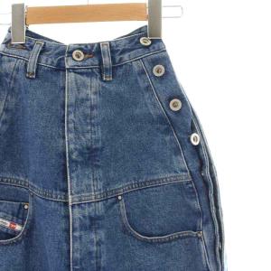 DIESEL GMPT01 デニムパンツ ジーンズ オーバーオール ボタンフライ USED加工 M 紺 ネイビー