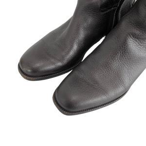 FENDI サイドジップ レザー ロング ブーツ 35 22cm ブラウン 茶