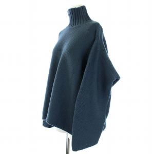 beautiful people ニット セーター 長袖 タートルネック ウール 36 S 紺 ネイビー