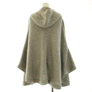 た*ん様 サンローランオリーブグリーン フード付きポンチョ