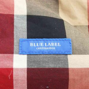BLUE LABEL CRESTBRIDGE ハンドバッグ ショルダーバッグ 2WAY 巾着付き チェック柄 ビニール 黒 ブラック 赤 レッド