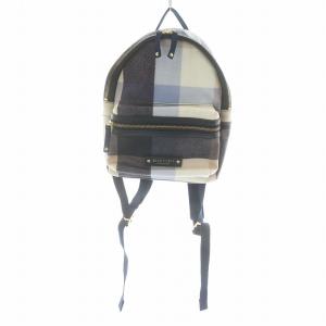 クレストブリッジチェックPVCバッグパック リュックサック デイバッグ 紺 ネイビー 青 ブルー