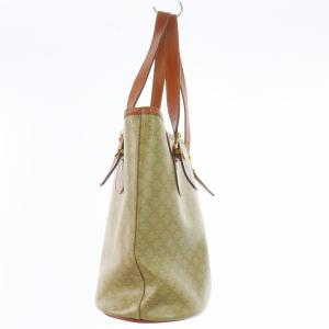 CELINE ヴィンテージ トートバッグ ハンドバッグ マカダム柄 PVCレザー ベージュ