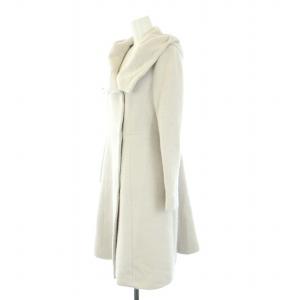 TOCCA ウールコート アンゴラ混 アウター フード 0 S 白 ホワイト