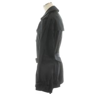 RALPH LAUREN トレンチコート ミドル丈 ベルト付き コットン M 黒 ブラック