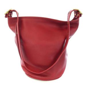 COACH オールドコーチ USA製 ショルダーバッグ レザー 赤 レッド 9085