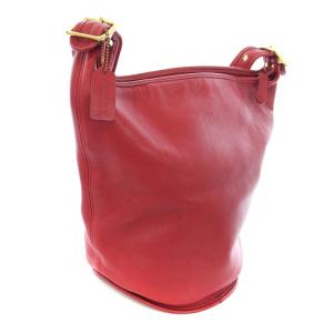 COACH オールドコーチ USA製 ショルダーバッグ レザー 赤 レッド 9085