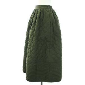 Chesty 21AW デザインキルティングスカート ロング フレア 総柄 中綿 0 XS カーキ 21M702.