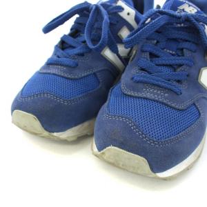 New Balance ML574ET2 スニーカー シューズ スエード US6.5 ブルー