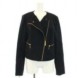 ライダース ジャケット ジップアップ S 黒 ブラック