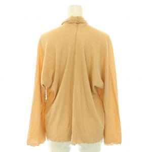 JURGEN LEHL カーディガン トッパー プリーツ 長袖 コットン M ベージュ