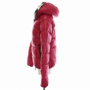 DUVETICA Thia ティア ダウンジャケット フード付き ナイロン ジップアップ アウター 38 M 赤 レッド
