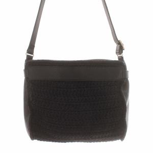 HELEN KAMINSKI ショルダーバッグ ニット レザー切替 黒