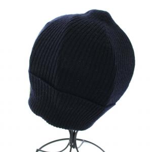 MONCLER BERRETTO ニット帽 ビーニー 帽子 ロゴ ワッペン 紺 ネイビー