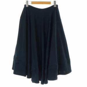 COMME des GARCONS AD2007 07AW Curiosity期 フレアスカート ひざ丈 ストレッチ M 黒 ブラック GT-S018
