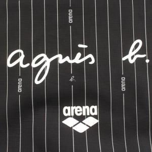 arena ナップサック リュックサック ストライプ ナイロン 黒
