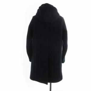 DANTON Pコート ピーコート ロング フード付き 34 XS 紺 ネイビー /RO