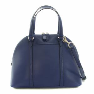 COACH ペイトンレザーコーラドームサッチェル ハンドバッグ ショルダーバッグ 2way レザー ロゴチャーム 青 ブルー F25671