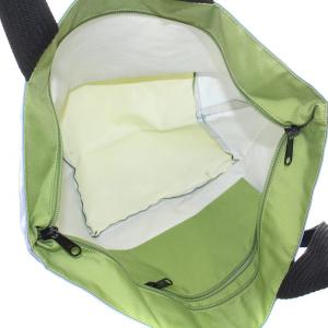 Hervé Chapelier トートバッグ ハンド 舟形 ナイロン 水色 緑 グリーン 黒 ブラック