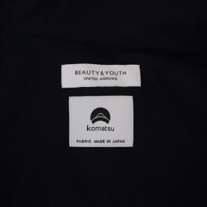 BEAUTY&YOUTH UNITED ARROWS KOMATSU 小松マテーレ PACK フォルムシルエット シャツ 半袖 S 紺 ネイビー 1216-186-2661