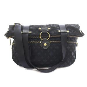 ショルダーバッグ トート ハンド 2WAY ナイロン モノグラム 紺 ネイビー /NW19