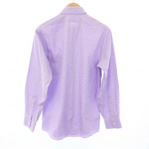 Brooks Brothers ボタンダウンシャツ 長袖 チェック 14.5 S 紫 パープル /KH