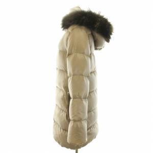 DUVETICA カッパ kappa ダウンコート アウター ミドル フード ラクーンファー 40 M 茶 ブラウン 黒 ブラック