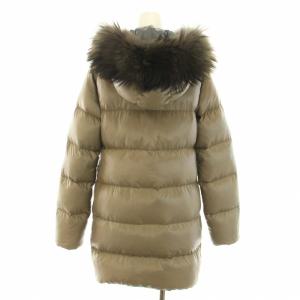 DUVETICA カッパ kappa ダウンコート アウター ミドル フード ラクーンファー 40 M 茶 ブラウン 黒 ブラック