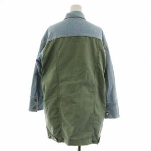 Grace Class デニムジャケット ジージャン Gジャン 切替 34 XS カーキ 青 ブルー
