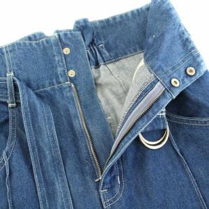 Diagram GRACE CONTINENTAL 22SS ベルテッドストレートデニム デニムパンツ ジーンズ ワイド ハイウエスト ジップフライ イージー ベルト 38 M