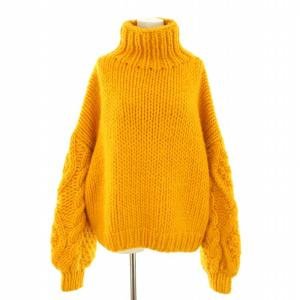 ハートワーキングニットウェア HEARTWORKING KNITWEAR ニット セーター ハイネック 長袖 ローゲージ ケーブル編み