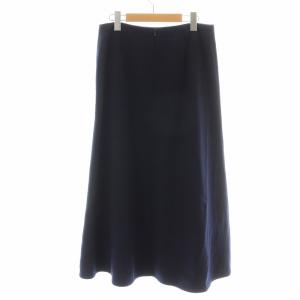 EVERYDAY I LIKE ライトメルトン Light Melton フレアスカート ロング マキシ 紺 ネイビー 19060500801030