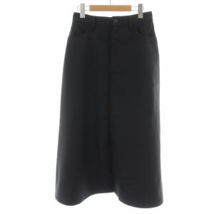 タグ付き 22AW NOBLE 別注ランチャーフレアスカート ロング マキシ 1 S 黒 ブラック 22060250000630