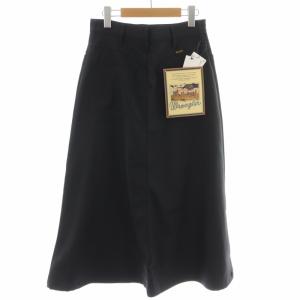 WRANGLER タグ付き 22AW NOBLE 別注ランチャーフレアスカート ロング マキシ 1 S 黒 ブラック 22060250000630