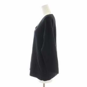 Plage 20AW Vネックニット カットソー 七分袖 黒 ブラック