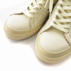 CONVERSE ONE STAR CP J 日本製 スニーカー 26cm クリーム 黒 ブラック 110200KMA330009