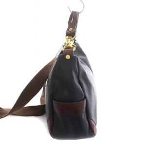 Orobianco ショルダーバッグ ハンドバッグ 2WAY レザー 紺 ネイビー 茶 ブラウン