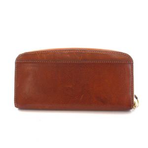 Dakota 長財布 ラウンドファスナー レザー 茶 ブラウン /YM D