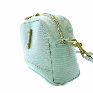 TOFF&LOADSTONE ショルダーバッグ ラウンド型 レザー 型押し 水色