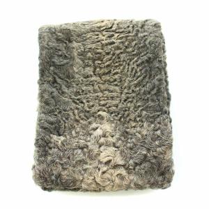 LOEWE ストール アナグラム 毛皮 茶 ブラウン