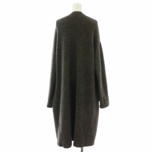 Theory 21AW FINE AVALON2 JINSEN S ニット コート ロング アルパカ混 ウール混 S 茶 ブラウン 1303733