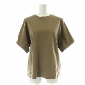 Tシャツ カットソー 半袖 クルーネック ラグランスリーブ ストレッチ 38 M 茶 ブラウン /NW14