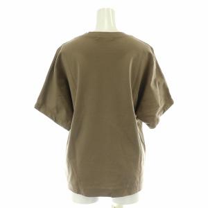 ebure Tシャツ カットソー 半袖 クルーネック ラグランスリーブ ストレッチ 38 M 茶 ブラウン /NW14
