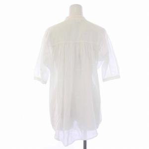Max Mara シャツ ブラウス 半袖 ハーフボタン 38 S 白 ホワイト /BM