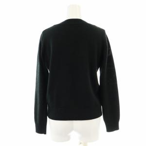 Chesty ニット カットソー パール スパンコール ビジュー装飾 刺繍 長袖 F 黒 ブラック